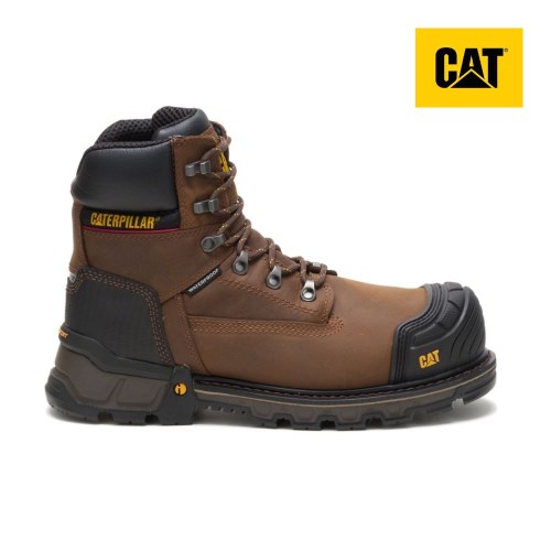 CAT Excavator XL 6" Waterproof Composite Toe Men's Work Boots Dark Brown (AU F-348) Australia